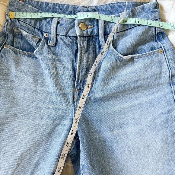 Good American Raw Hem Straight Leg Jeans – High Rise – Size 25 – GUC - Picture 7 of 7